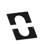 Zentrierplatte 0-30 matt schwarz