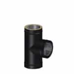 T-stück matt schwarz