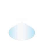 Bodenplatte Glas Tropfenform