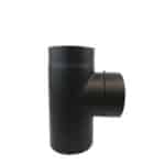 T-stuk met deksel voor enkelwandige kachelpijp