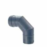 90 Graden bocht pelletpijp enkelwandig