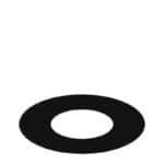 Vlakke rozet gepoedercoat