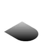 Vloerplaat rechthoek afgerond staal