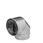 90 Graden bocht enkelwandig RVS